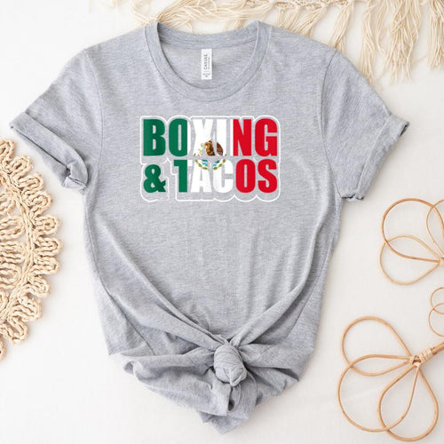 Boxing And Tacos Mexican T-Shirt image 1