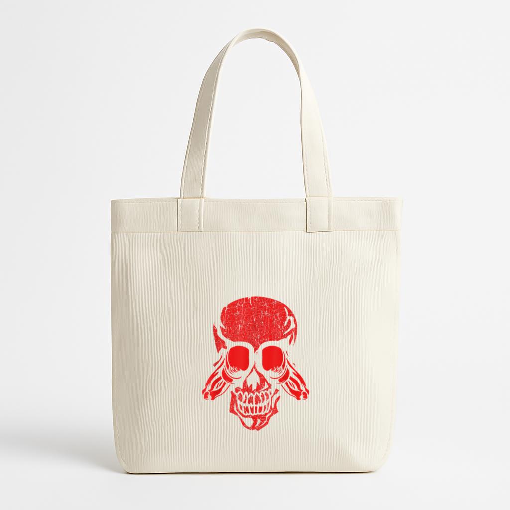 Boxing Skull Skeleton Halloween Canvas Tote Bag image 0