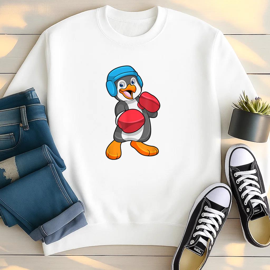 Penguin Boxing Boxer Gloves Sweatshirt image 2