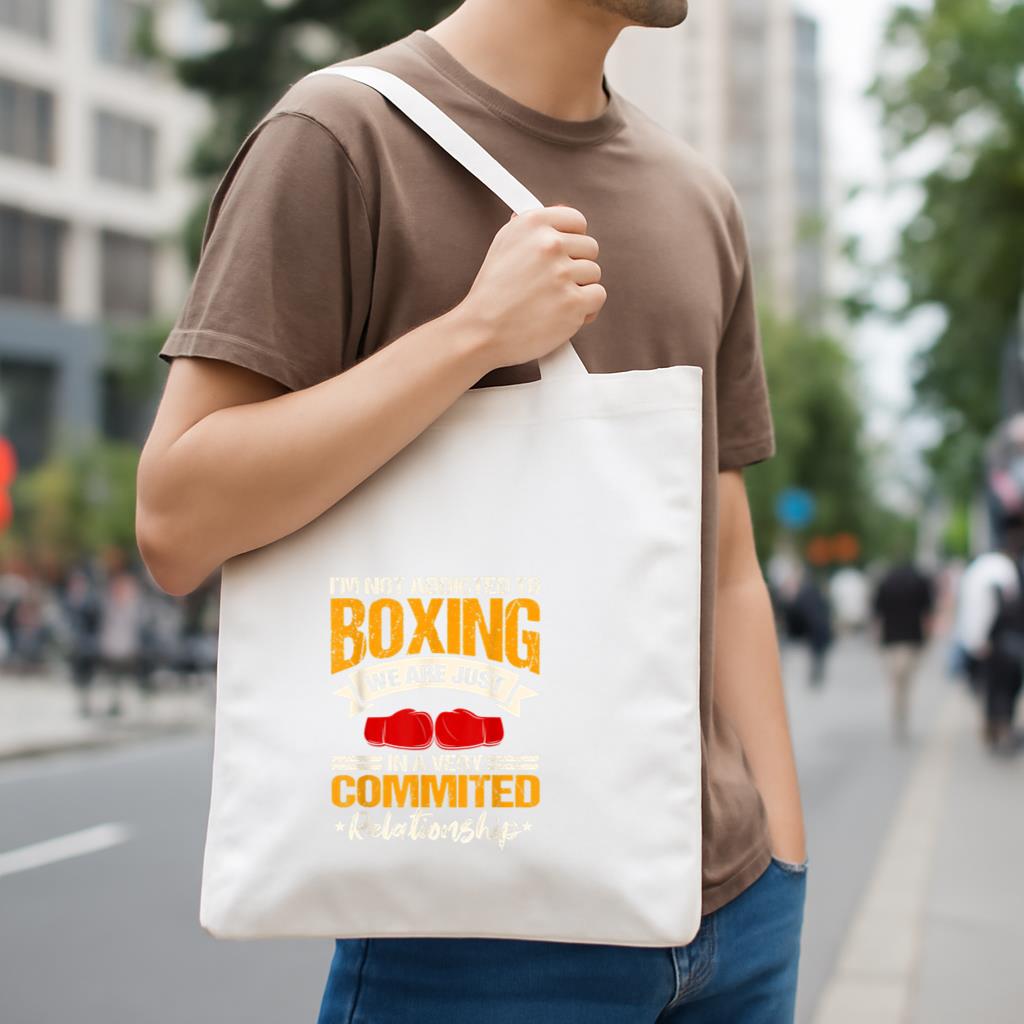 Boxing Ring Gloves Boxer Canvas Tote Bag image 3