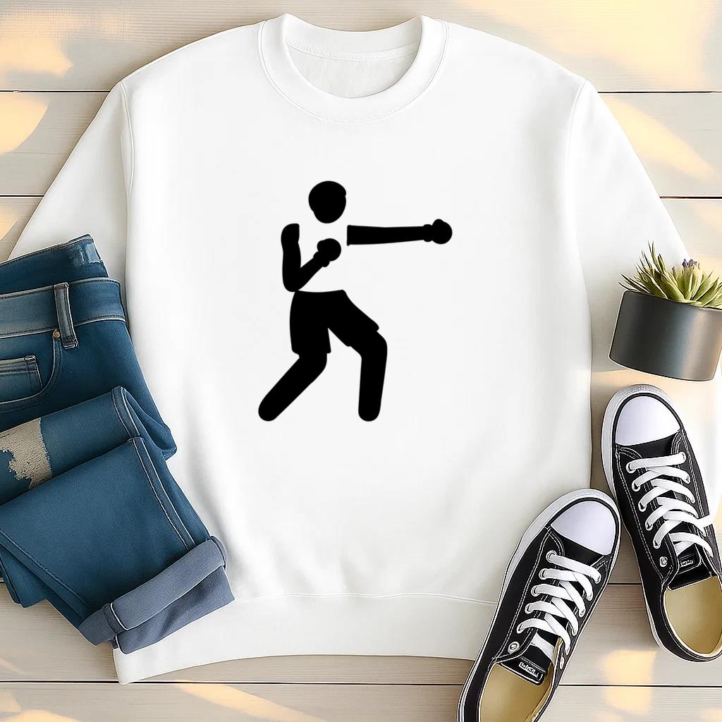 Person Boxing Cut Out Sweatshirt image 2