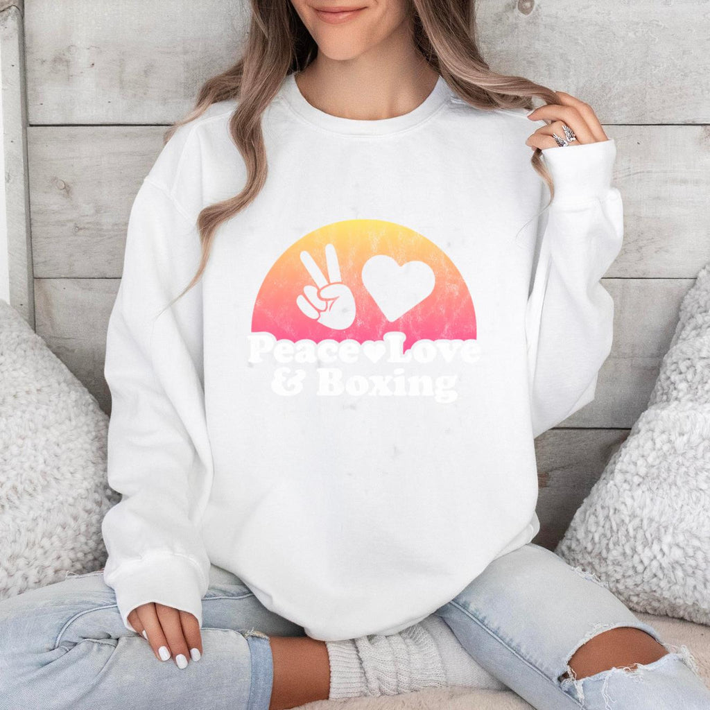 Peace Love And Boxing Sweatshirt image 0
