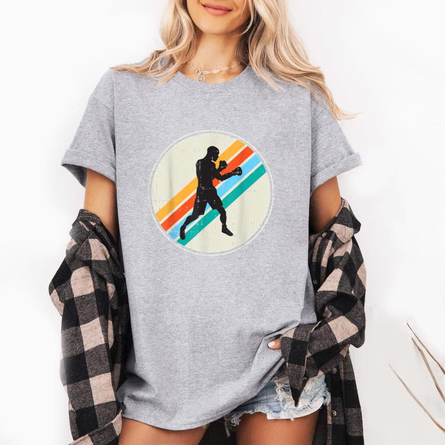 Boxing Boxer Silhouette Vintage Retro T-Shirt image 3
