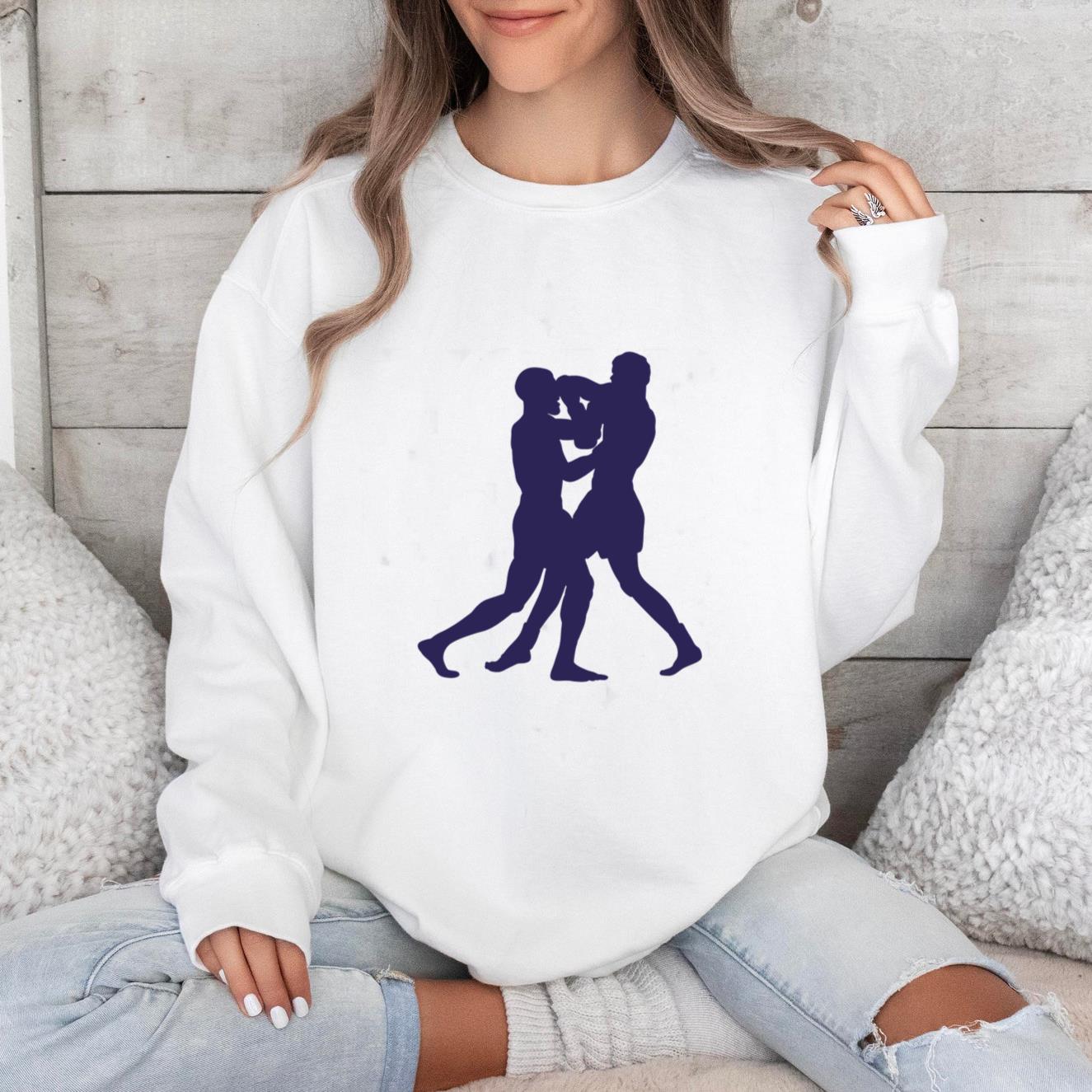 Fight Kickboxing Sport Silhouette Sweatshirt image 0