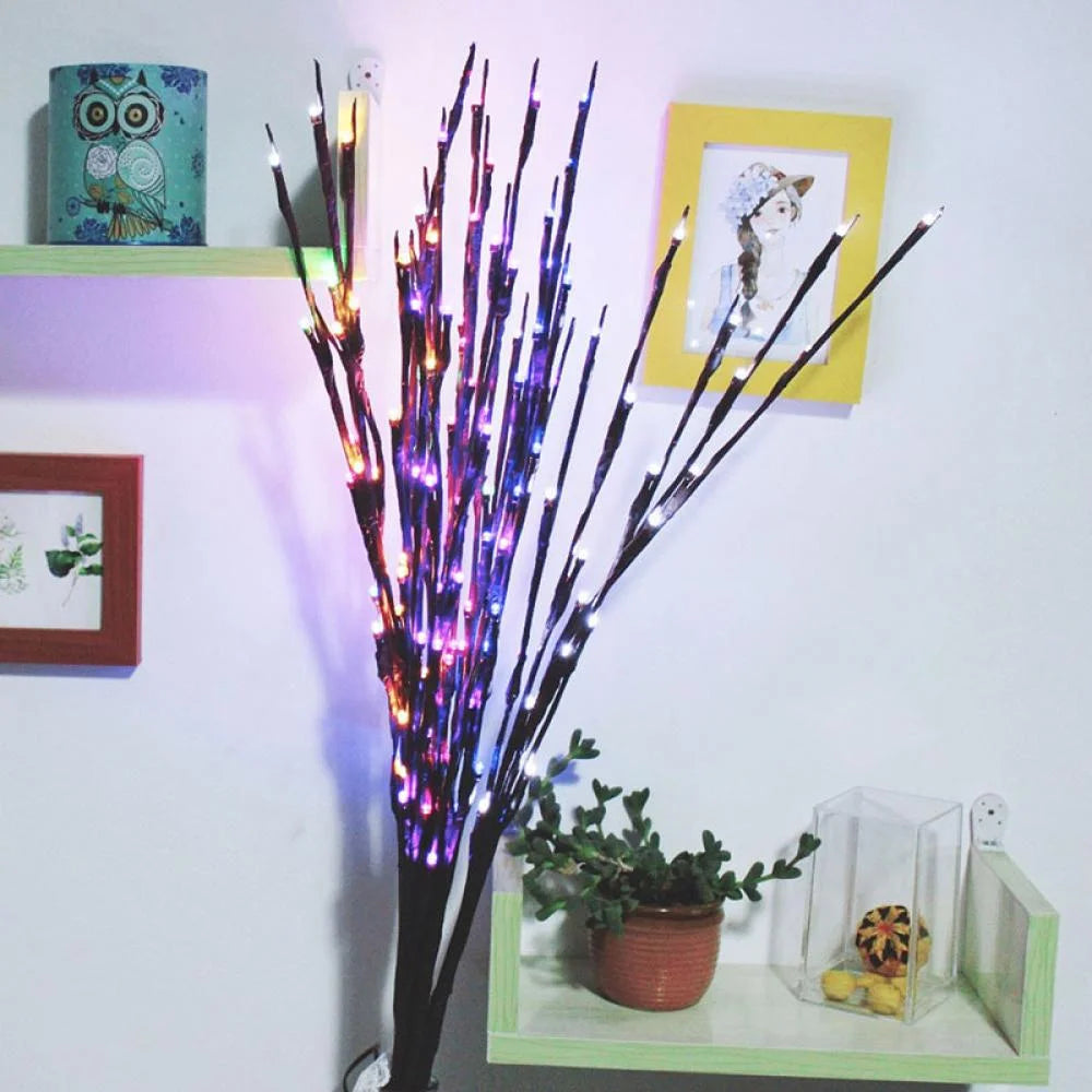 Lighted Branches with 20 Lights, Artificial Branch Lights Battery Operated, Christmas Easter Wedding Party Spring Decoration (Vase Excluded)