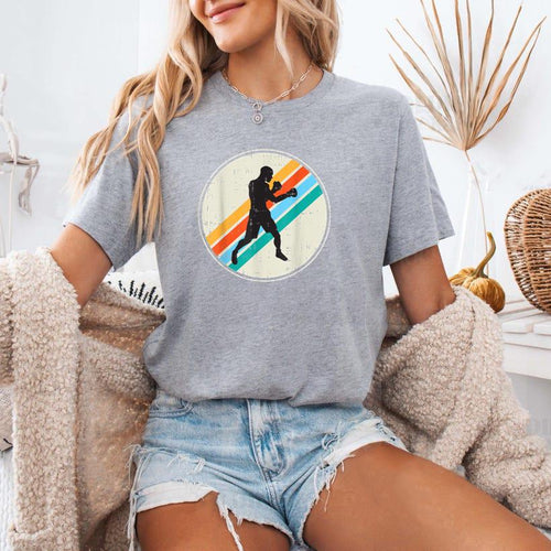 Boxing Boxer Silhouette Vintage Retro T-Shirt image 0