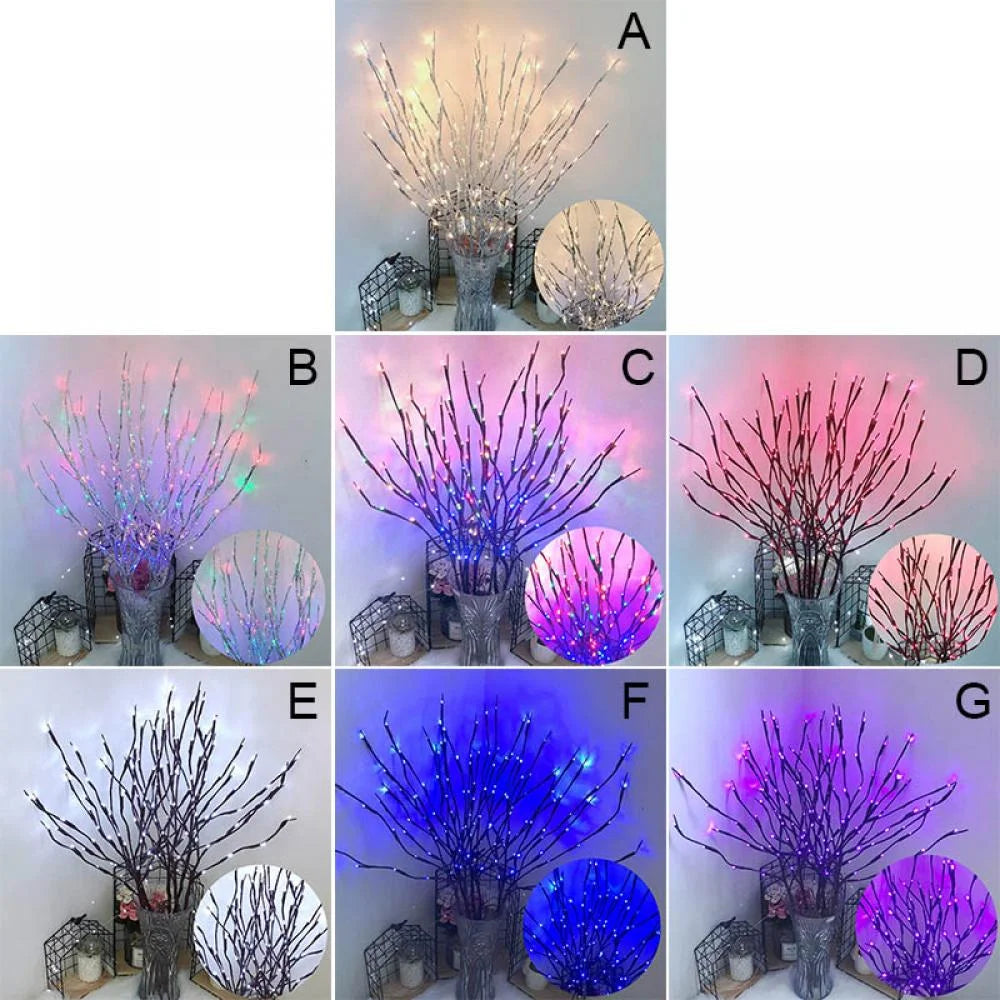 Lighted Branches with 20 Lights, Artificial Branch Lights Battery Operated, Christmas Easter Wedding Party Spring Decoration (Vase Excluded)