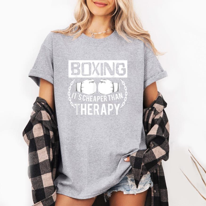 Boxing Better Than Therapy T-Shirt image 3
