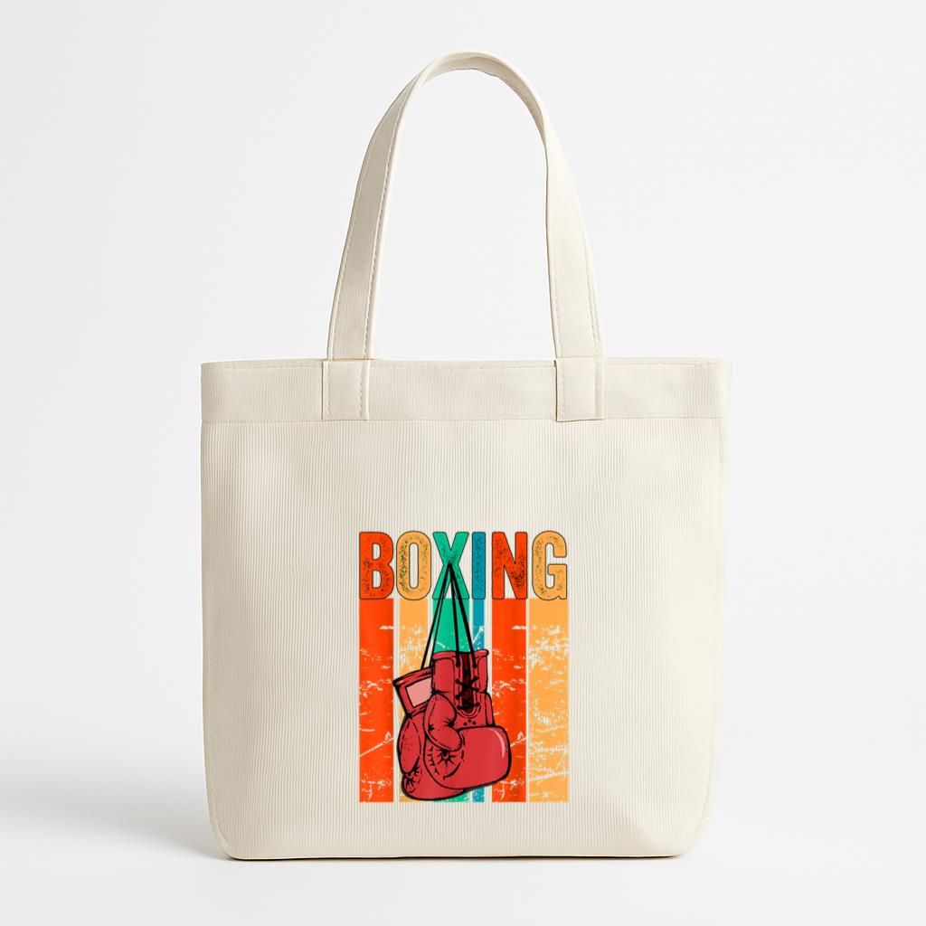 Boxing Lover Vintage Canvas Tote Bag image 0