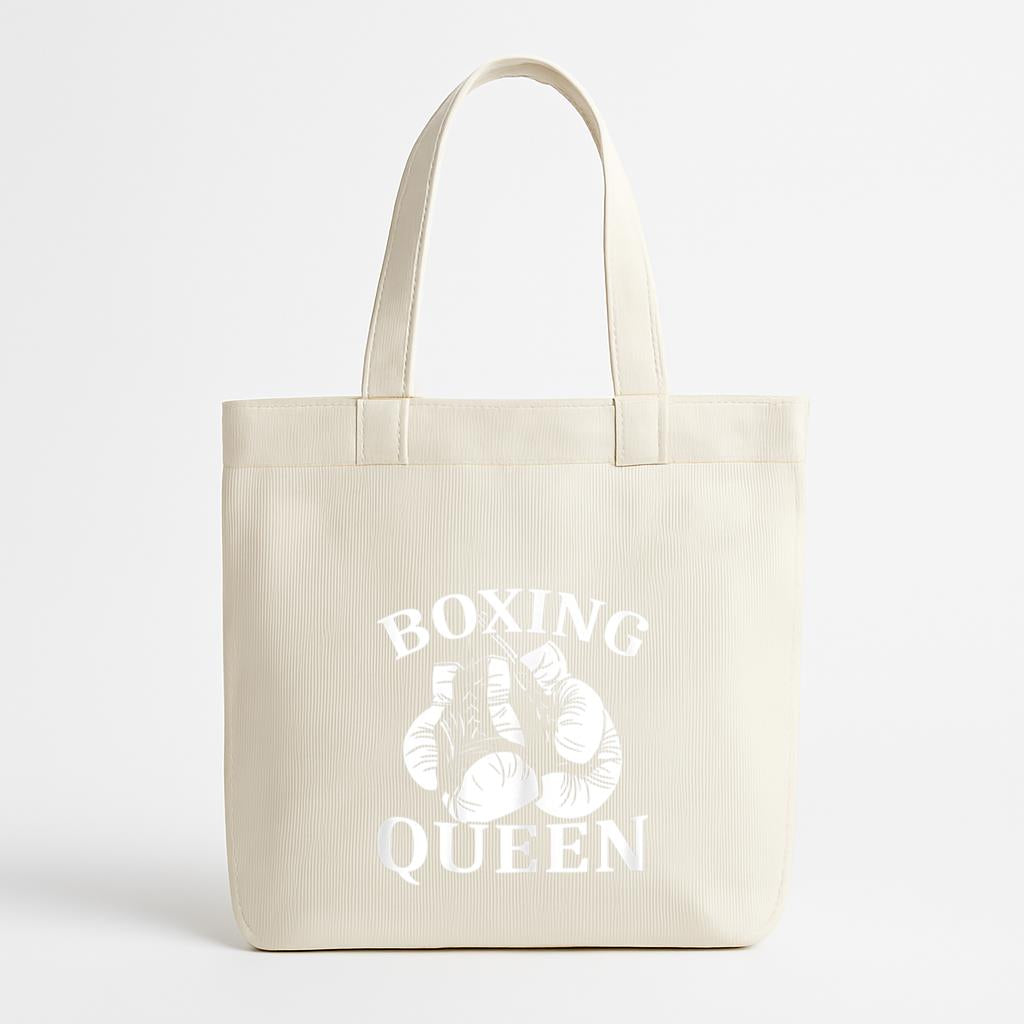 Boxing Queen Fighter Kickboxing Canvas Tote Bag image 0