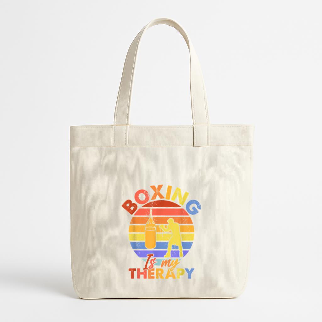 Boxing Is My Therapy Canvas Tote Bag image 0
