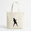 Boxing Player Dodge Silhouette Canvas Tote Bag image 0