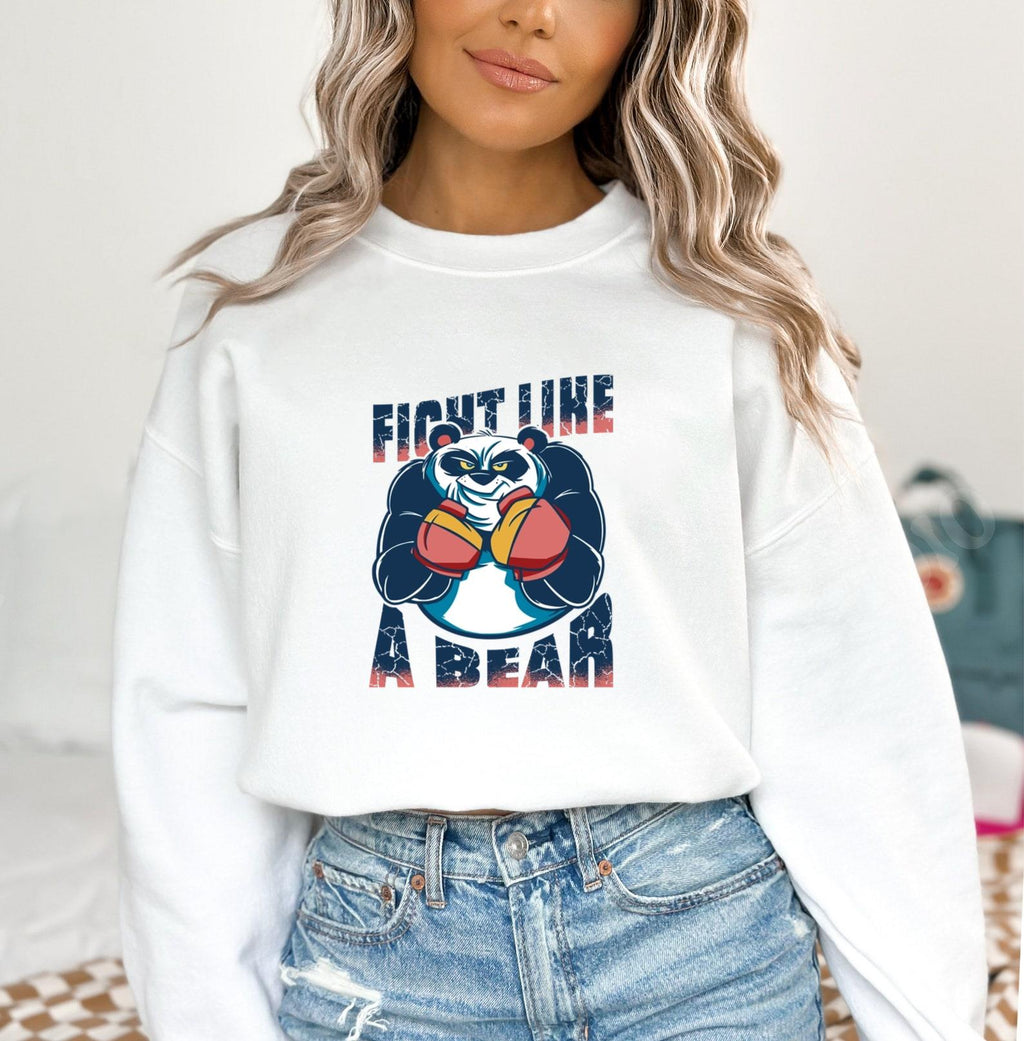 Fight Like A Bear Panda Boxing Sweatshirt image 3