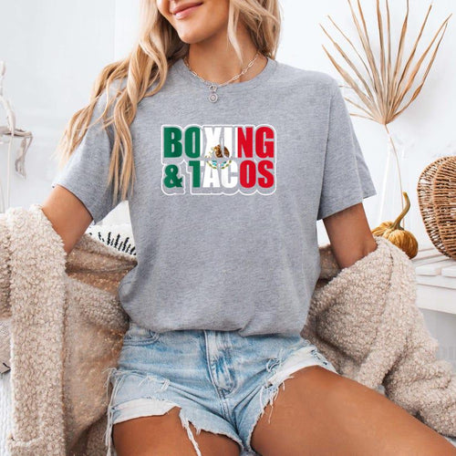 Boxing And Tacos Mexican T-Shirt image 0