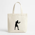Boxing Player Guard Silhouette Canvas Tote Bag image 0