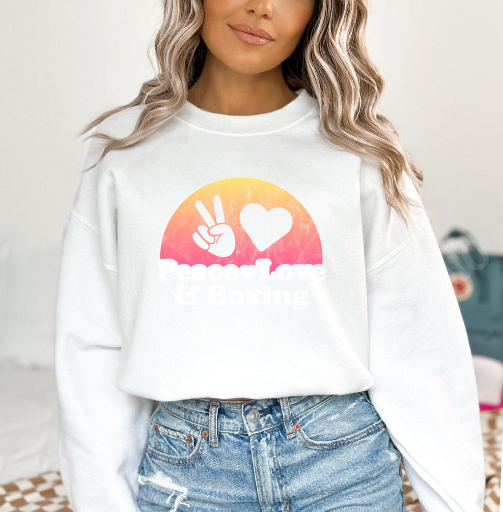 Peace Love And Boxing Sweatshirt image 3