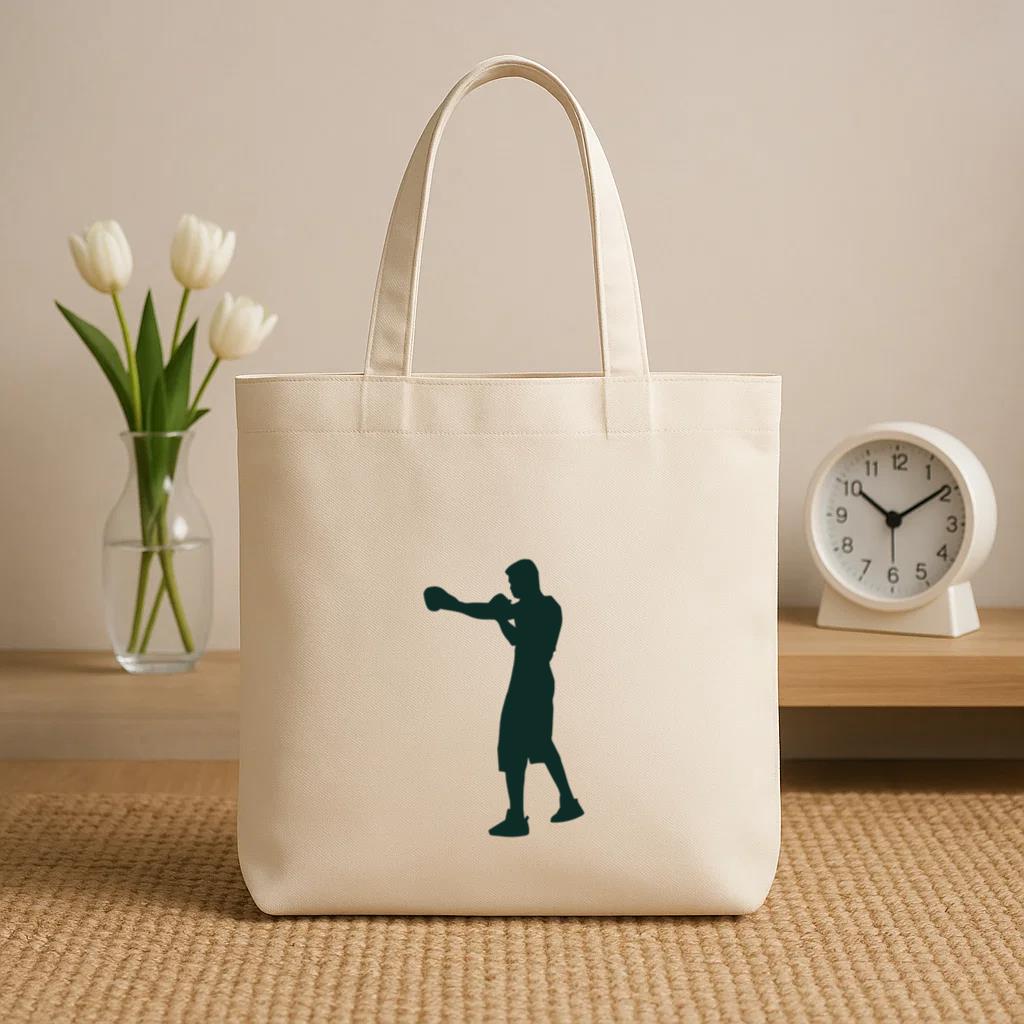 Boxing Shadowboxing Training Canvas Tote Bag image 1