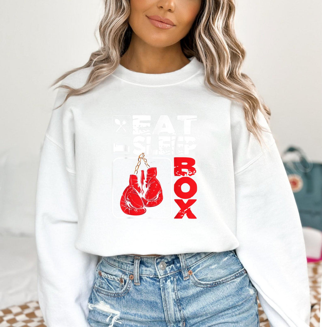 Eat Sleep Box Boxing Sweatshirt image 3