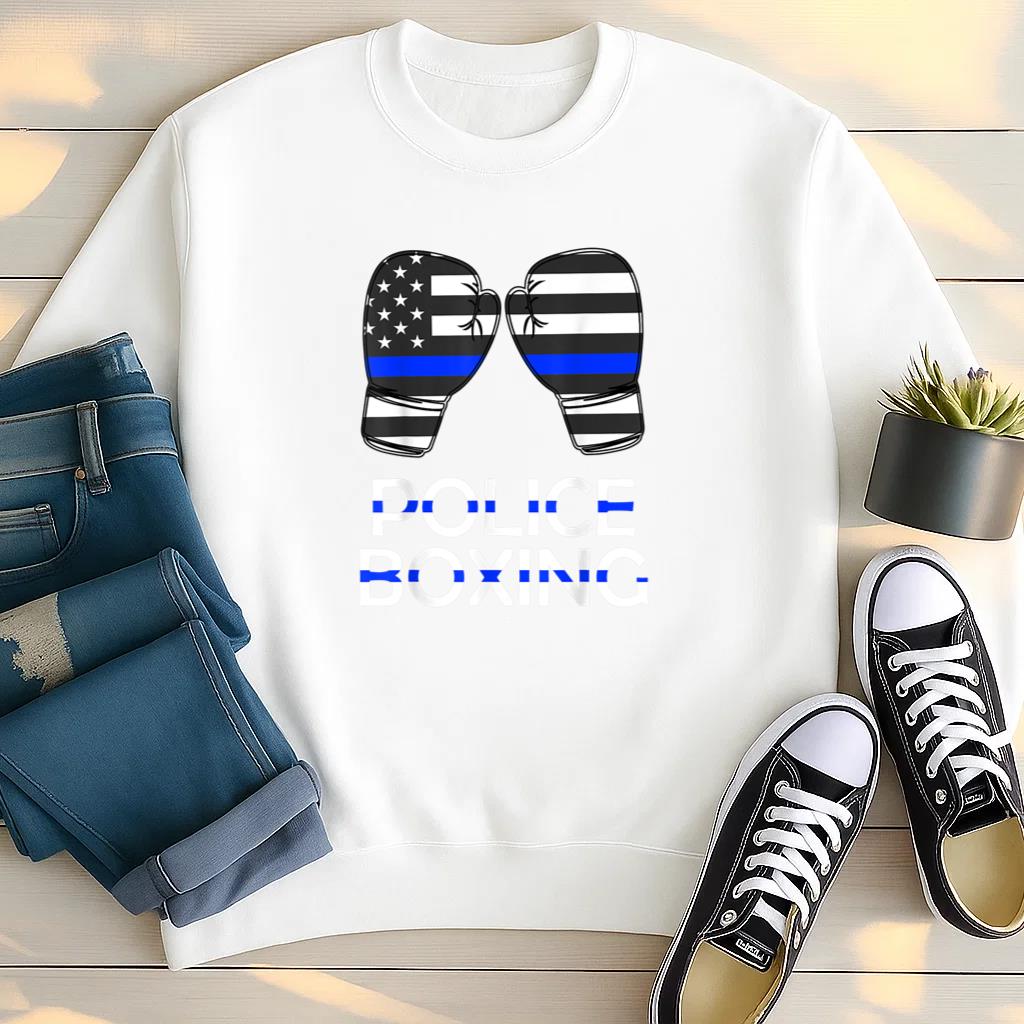 Police Boxing Blue Line Sweatshirt image 2