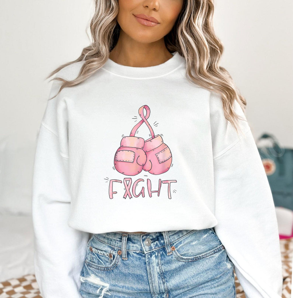 Fight Cancer Survivor Boxing Gloves Sweatshirt image 3