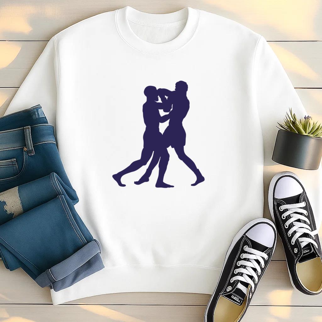 Fight Kickboxing Sport Silhouette Sweatshirt image 2