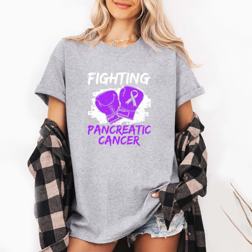 Boxing Gloves Pancreatic Cancer T-Shirt image 3