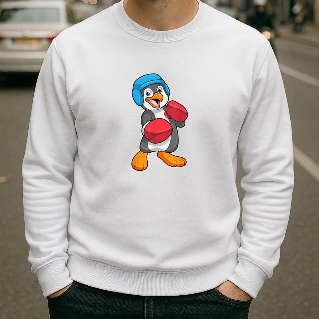 Penguin Boxing Boxer Gloves Sweatshirt image 1