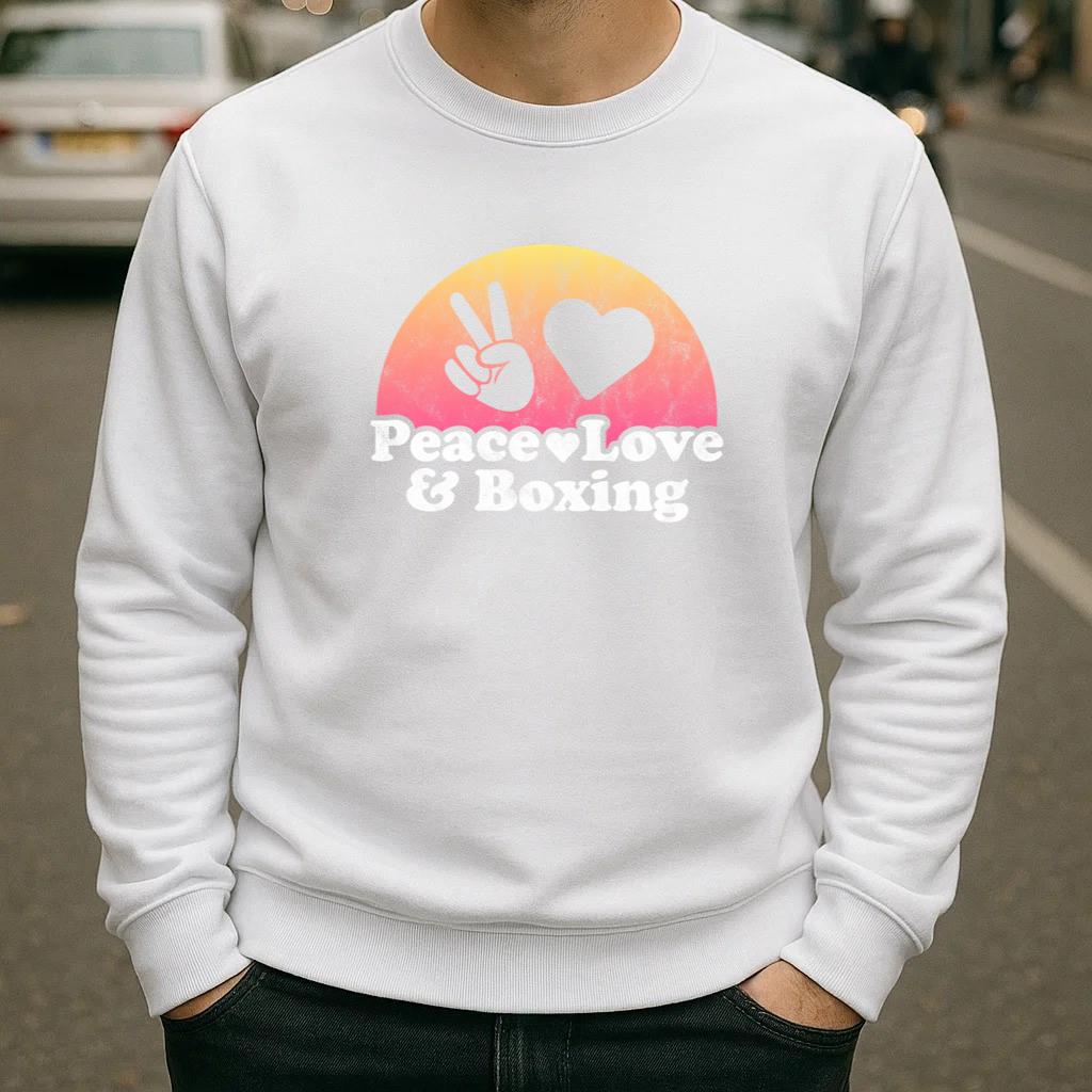 Peace Love And Boxing Sweatshirt image 1
