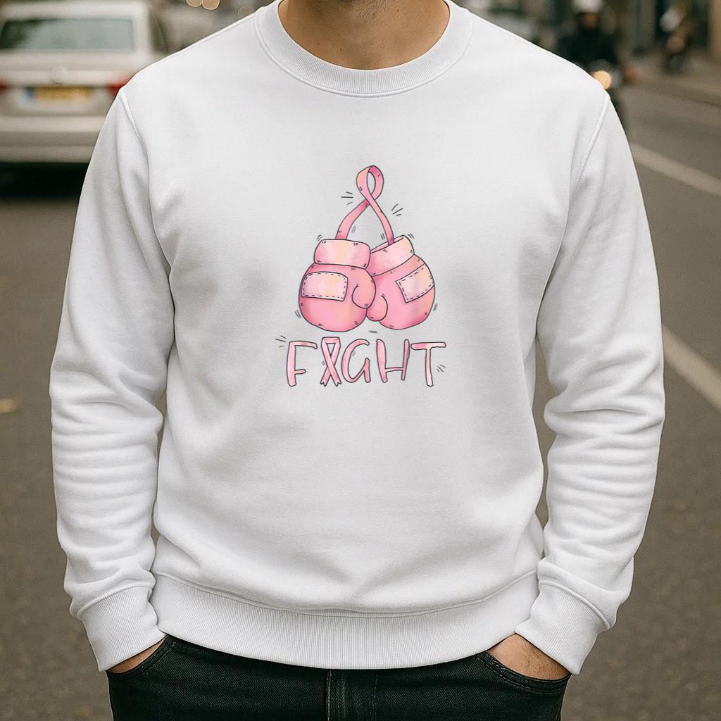 Fight Cancer Survivor Boxing Gloves Sweatshirt image 1
