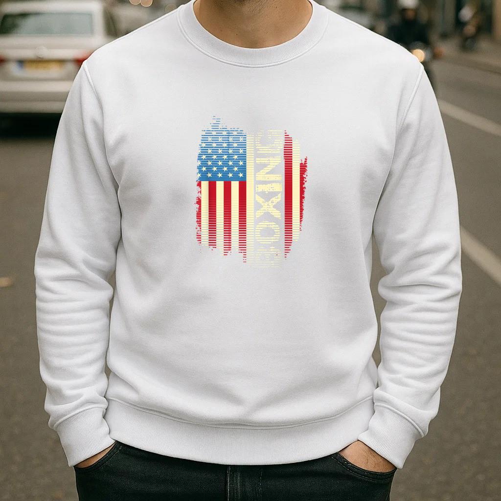 Patriotic USA Flag Boxing Sweatshirt image 1