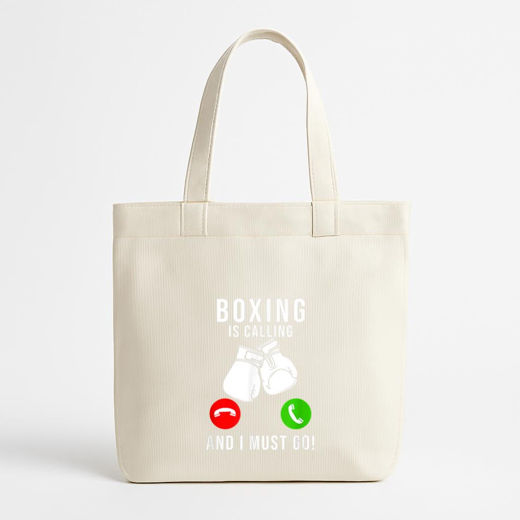 Boxing Is Calling And I Must Go Canvas Tote Bag image 0