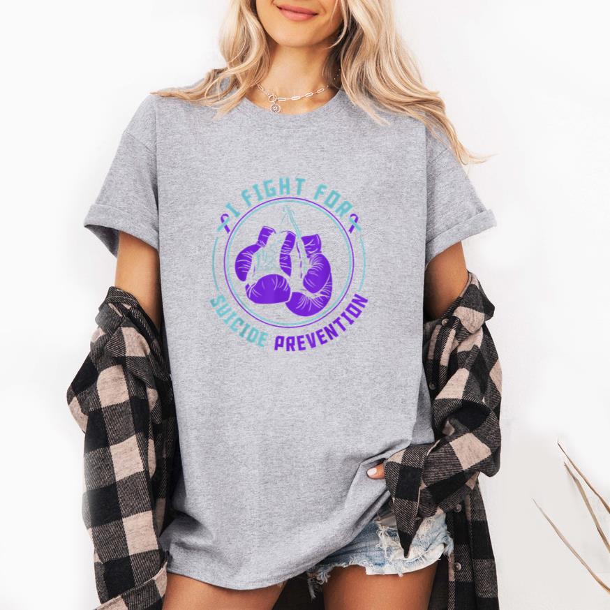 Boxing Gloves I Fight For Suicide Prevention T-Shirt image 3