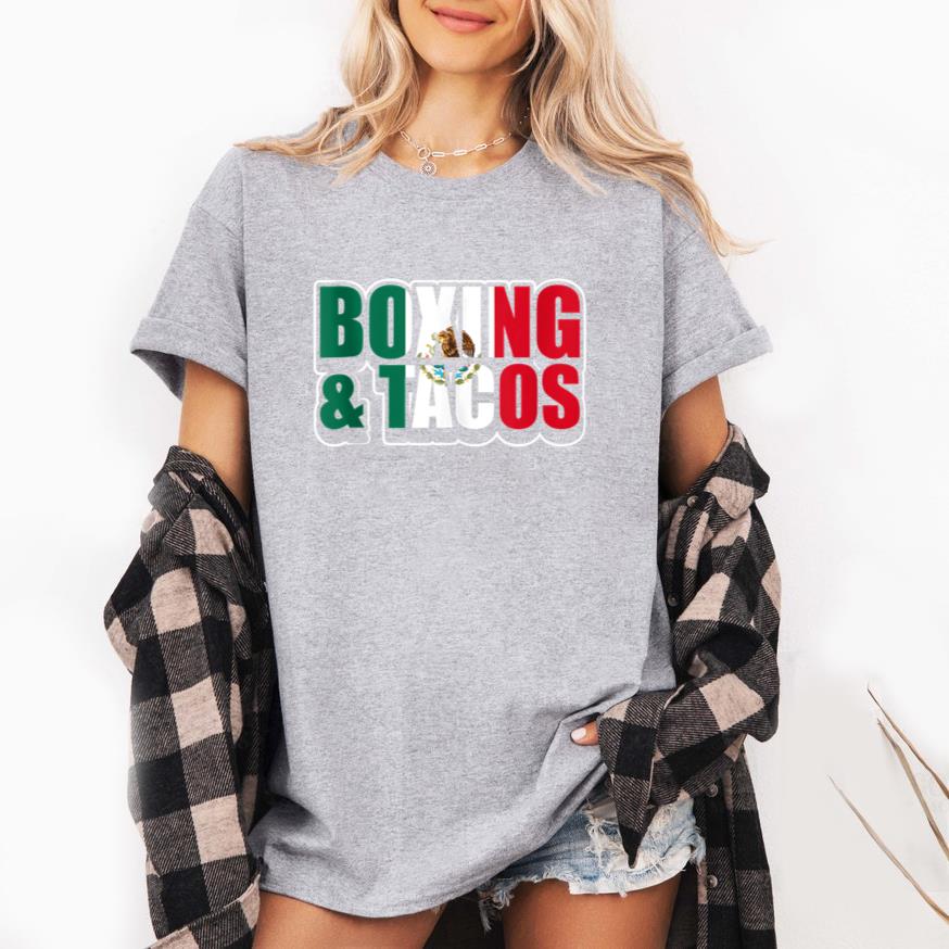 Boxing And Tacos Mexican T-Shirt image 3