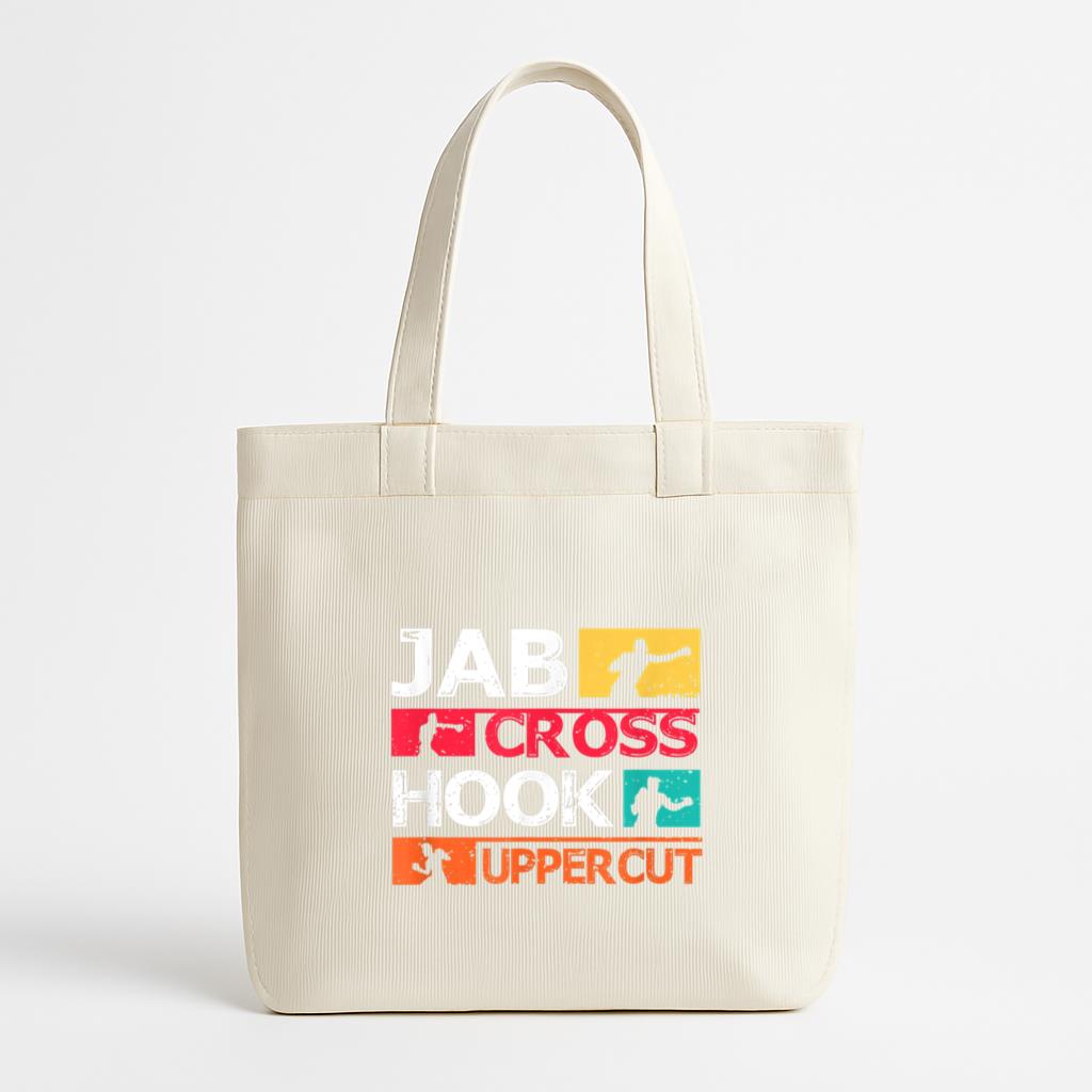 Boxing Jab Cross Hook Uppercut Canvas Tote Bag image 0