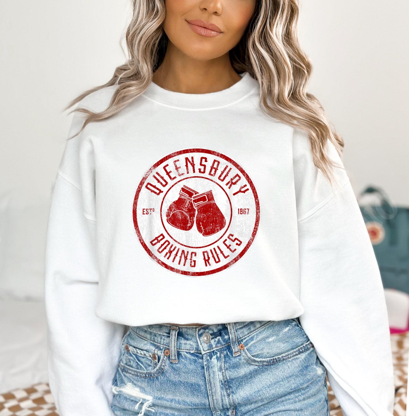 Distressed Queensbury Boxing Rules Vintage Boxing Sweatshirt image 3
