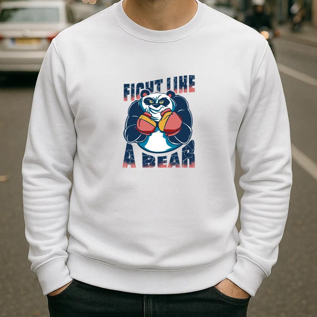 Fight Like A Bear Panda Boxing Sweatshirt image 1