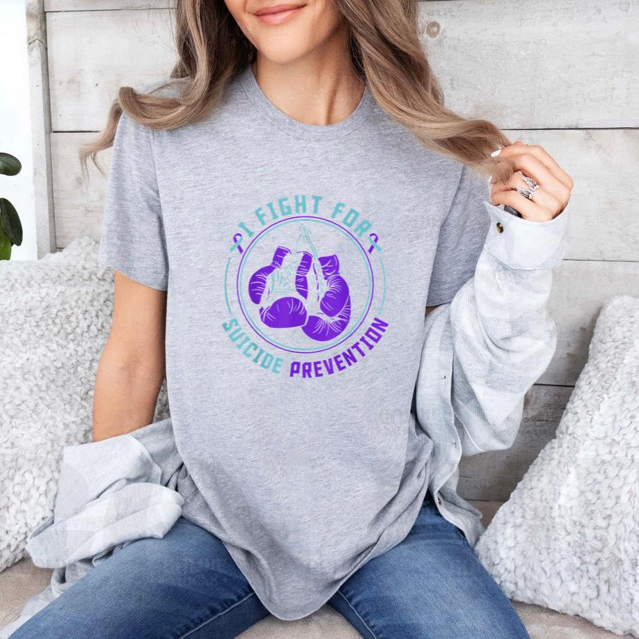 Boxing Gloves I Fight For Suicide Prevention T-Shirt image 2