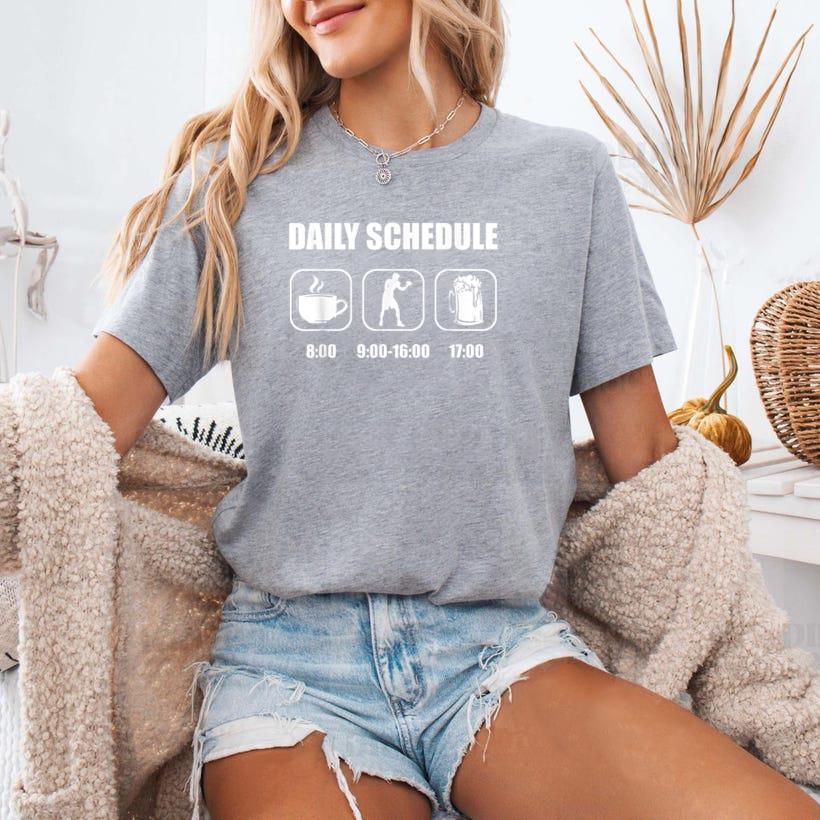 Boxing Daily Schedule T-Shirt image 0