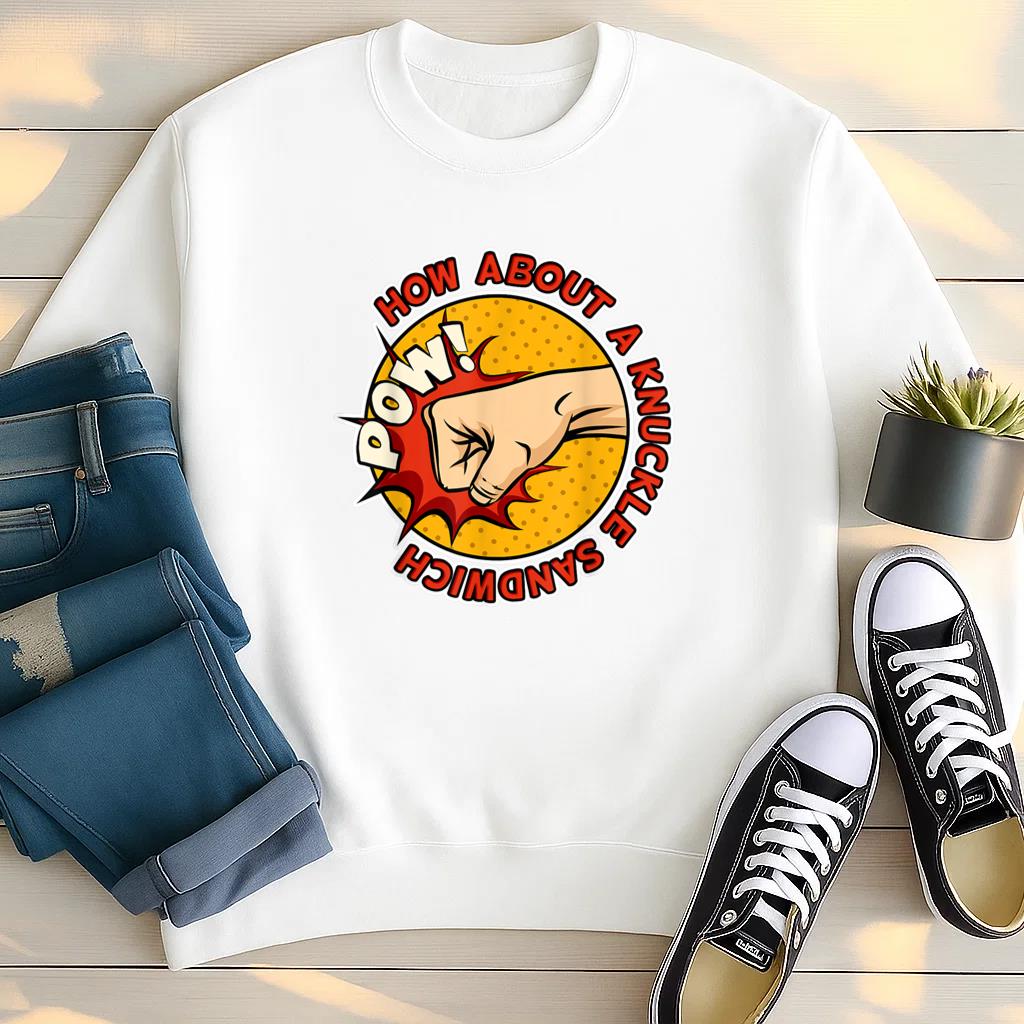 How About A Knuckles Sandwich Pow Pro Boxing Sweatshirt image 2
