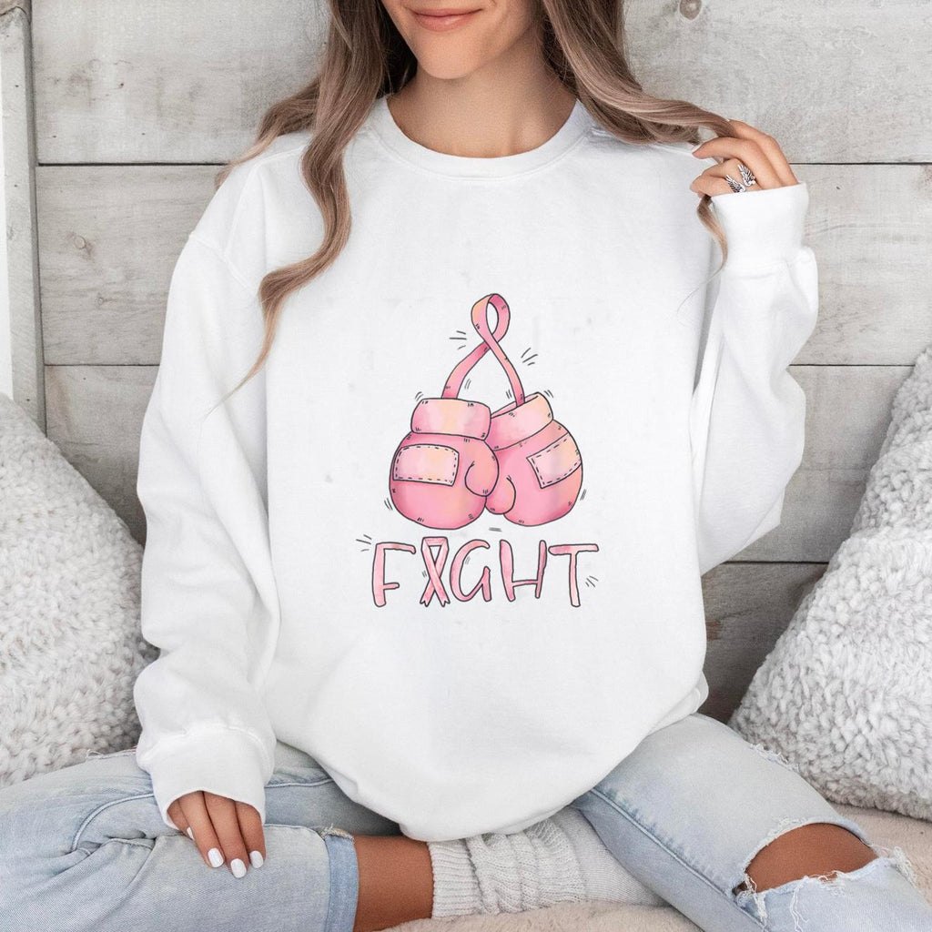 Fight Cancer Survivor Boxing Gloves Sweatshirt image 0