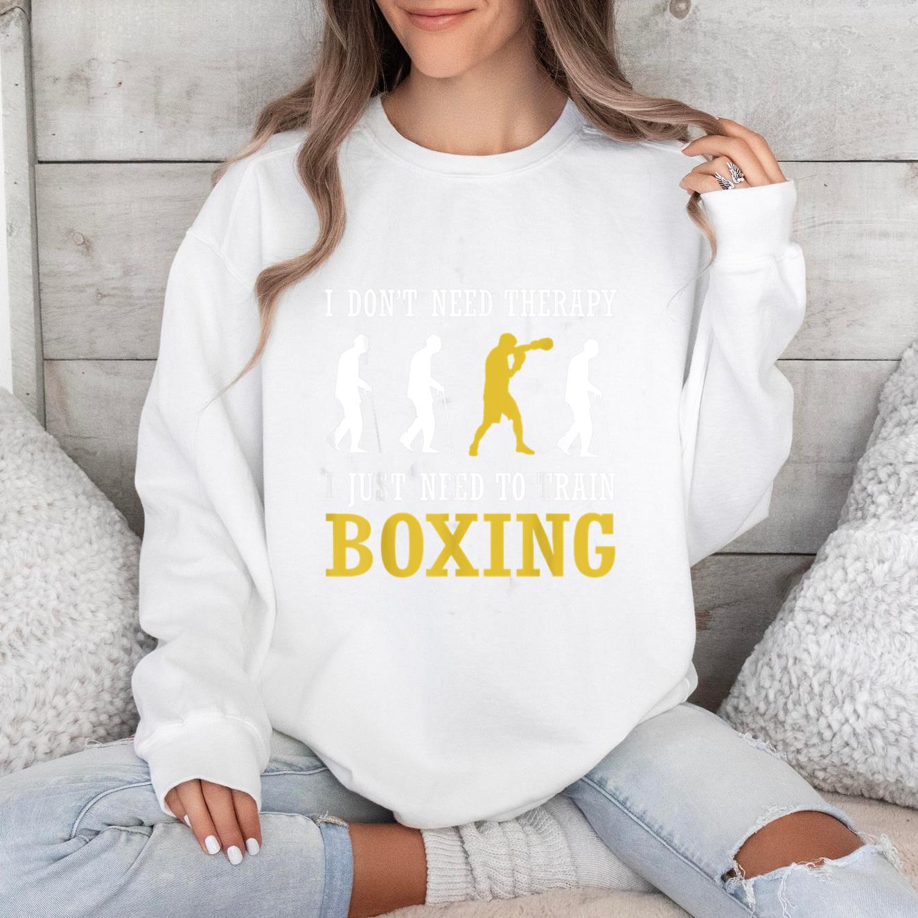 I Just Need To Train Boxing Sweatshirt image 0