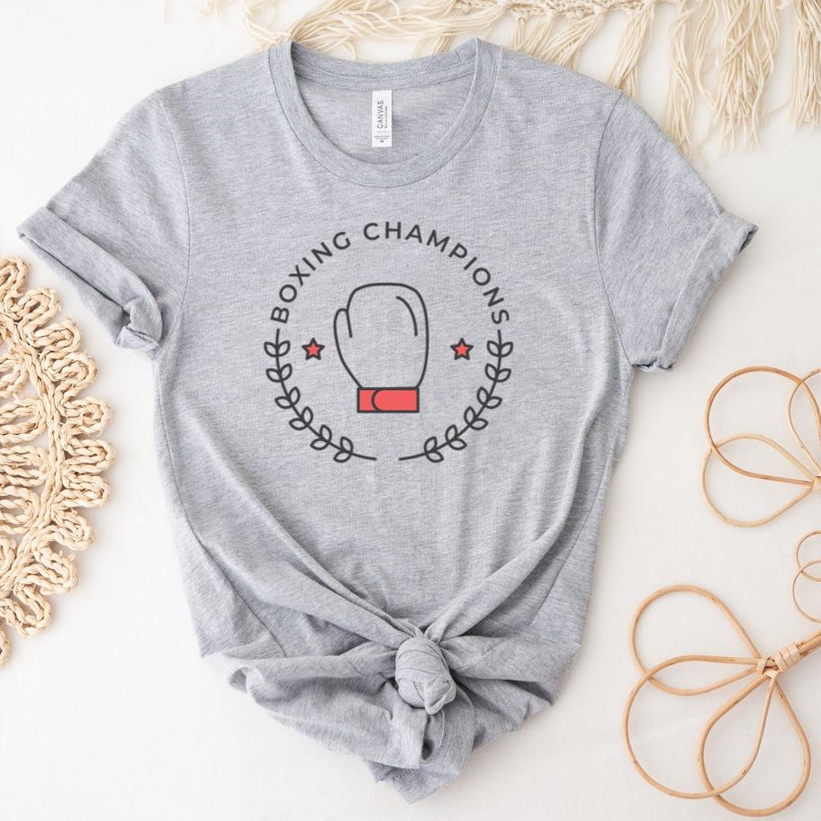 Boxing Champions Glove Boxing Glove Star Branch Colored Badge Sticker T-Shirt image 1