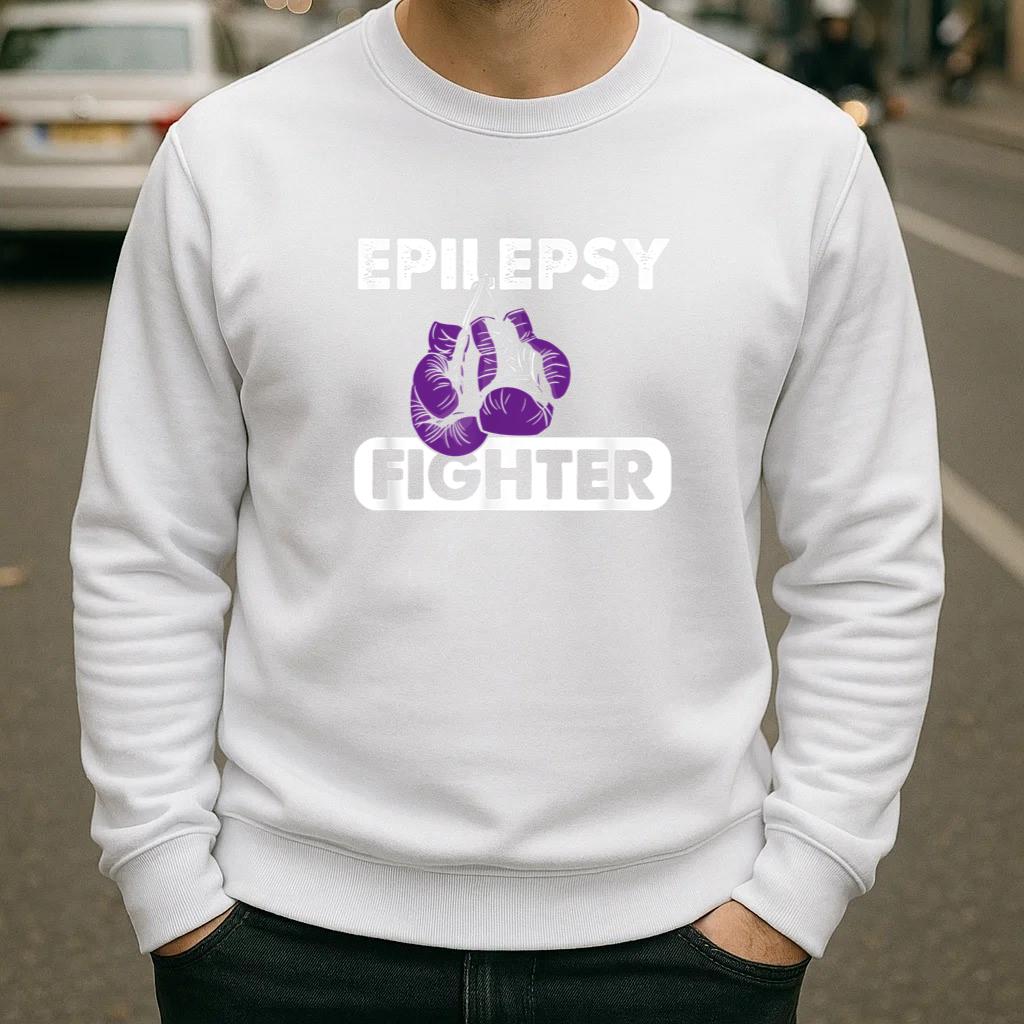 Epilepsy Fighter Purple Boxing Sweatshirt image 1