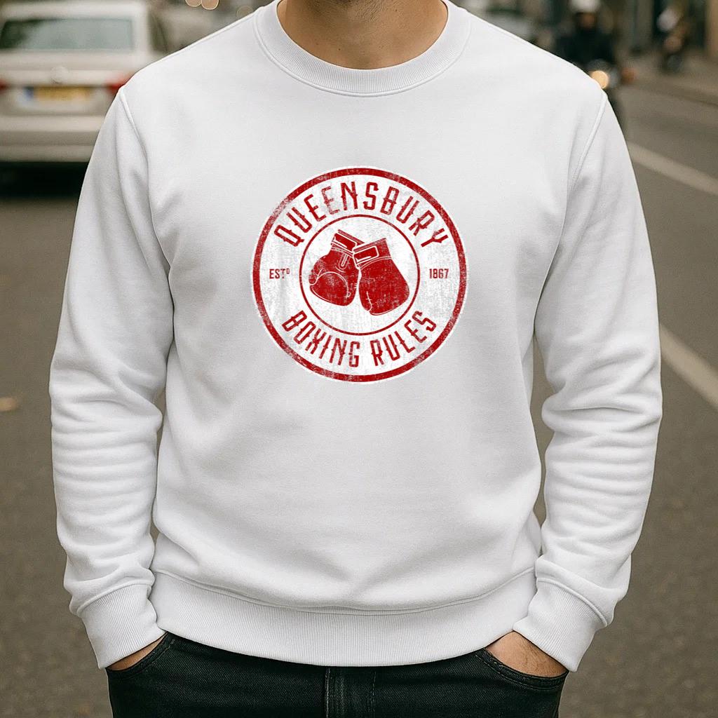 Distressed Queensbury Boxing Rules Vintage Boxing Sweatshirt image 1