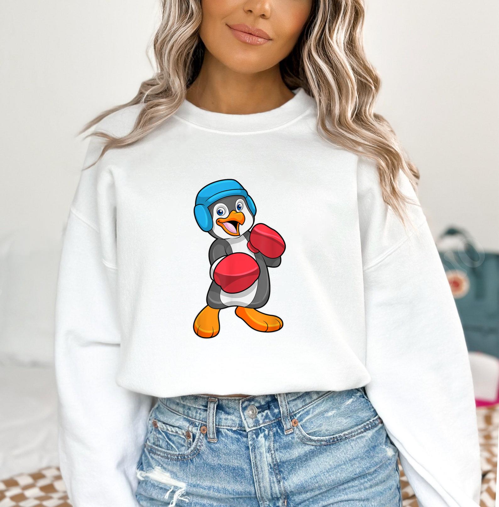 Penguin Boxing Boxer Gloves Sweatshirt image 3