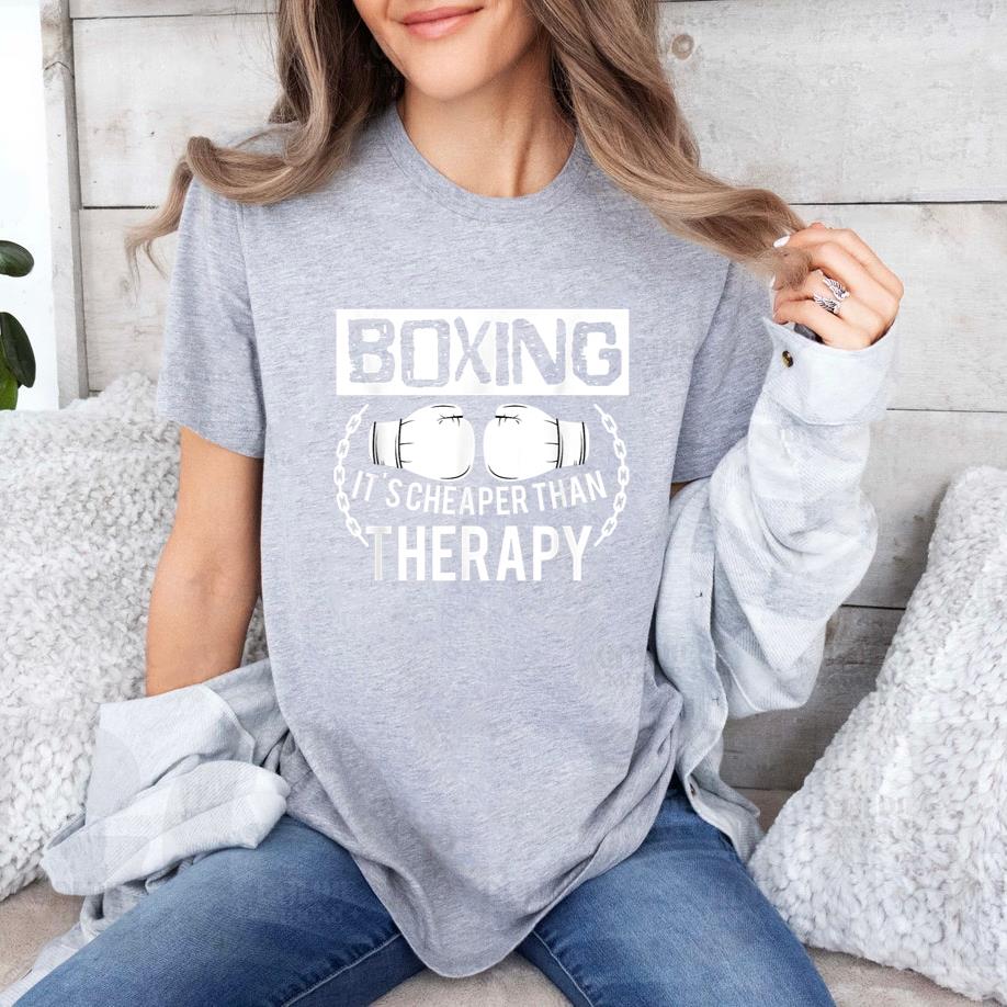 Boxing Better Than Therapy T-Shirt image 2