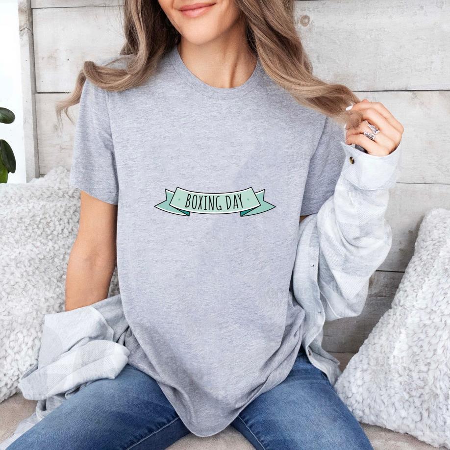 Boxing Day Ribbon Label T-Shirt image 2