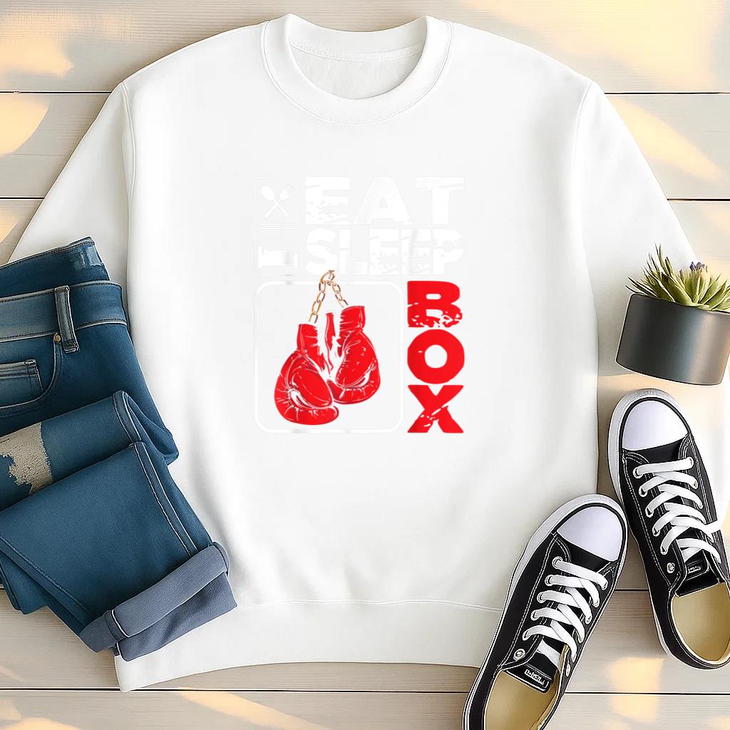Eat Sleep Box Boxing Sweatshirt image 2
