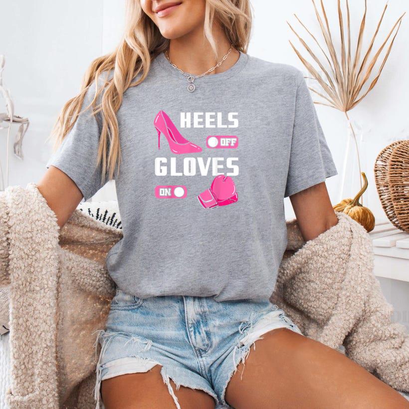 Boxing Heels Off Gloves On T-Shirt image 0